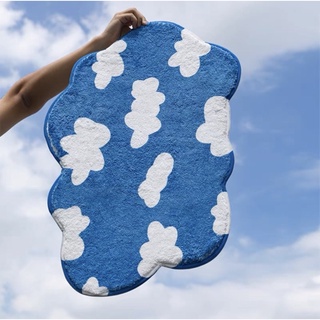 พร้อมส่ง Cloudy rug size 47 x 75 cm พรมเช็ดเท้าลายก้อนเมฆ~