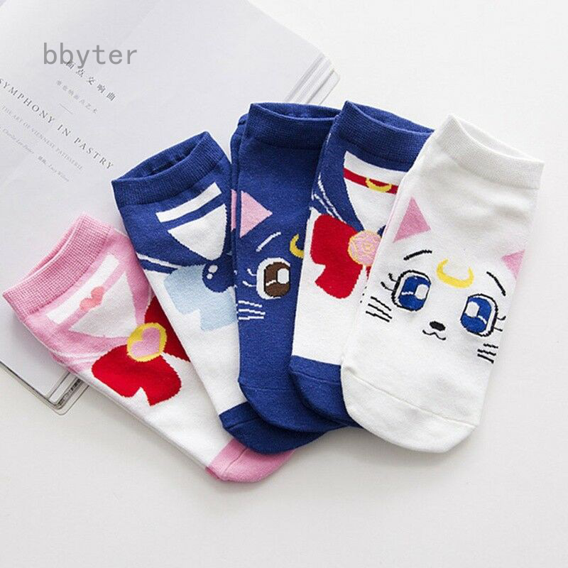 luna-sailor-moon-bbyter-ถุงเท้าผ้าฝ้ายลายการ์ตูนเซเลอร์มูน-1-คู่