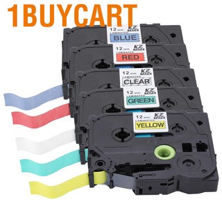 1buycart  6 Colors TZe-231 431 531 631 731 Compatible Label Tape for Brother P-Touch 12mm Replacement Ptouc