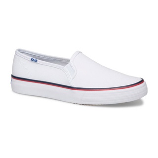 KEDS WF62940AW รองเท้าผ้าใบ แบบสวม รุ่น DOUBLE DECKER VARSITY สีขาว