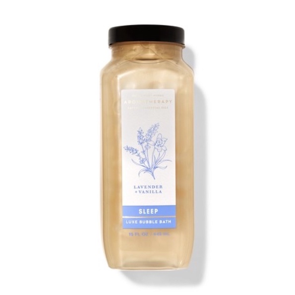 Bath & body works aromatherapy luxury bath lavender+vanilla 445ml. ของ