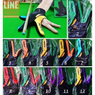ภาพขนาดย่อของภาพหน้าปกสินค้าถุงมือ Predator (เกรด A) ใช้เล่นสนุ๊กเกอร์ **มีให้เลือก 12 สี** จากร้าน super_1_shop บน Shopee