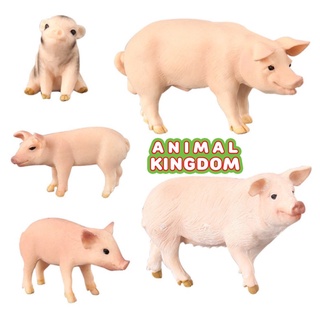 Animal Kingdom - โมเดลสัตว์ หมู พ่อแม่ลูก ชุด 5 ตัว (จากหาดใหญ่)