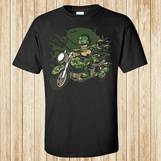 เสื้อยืด ลาย Army Motorcycle Ride Cool ใส่สบาย สําหรับผู้ชาย