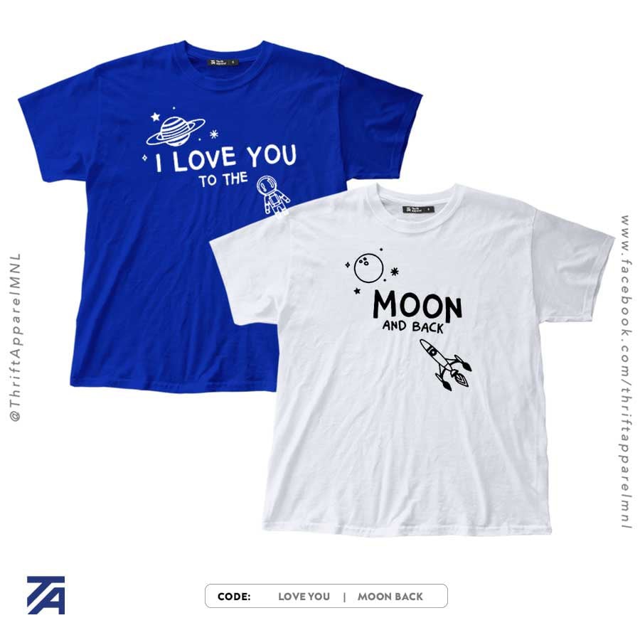 เสื้อยืดคอกลม-love-you-moon-back-thrift-apparel-couple-teesเสื้อยืด