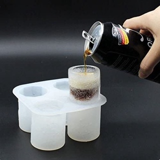 Ice Shot glass แม่พิมพ์ทำน้ำแข็งทรงแก้วช็อดจำนวน 4 ใบ