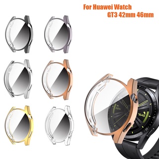 สำหรับ Huawei Watch GT3 GT 3 42mm 46mm ชุบด้วยไฟฟ้า TPU อ่อน ฝาครอบป้องกันแบบเต็ม กรณี