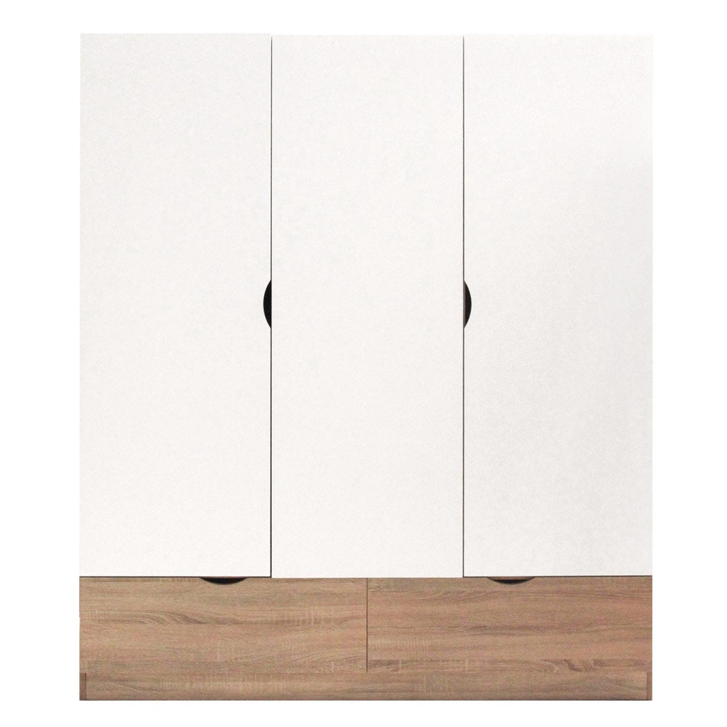 ภาพหน้าปกสินค้าKoncept furniture ตู้เสื้อผ้าบานเปิด ขนาด 150 ซม. รุ่น Havin สีขาว (150X60X180 ซม.) จากร้าน koncept_furniture บน Shopee