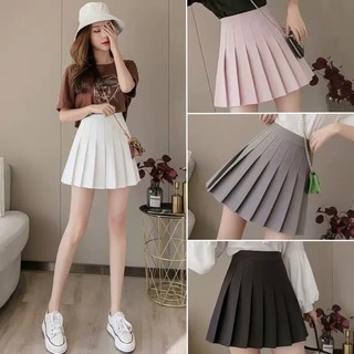 4สี XS-3XL กระโปรงเทนนิส สีพื้น พร้อมส่ง กระโปรงทำงาน ผญ กระโปรงทรงเอ K315