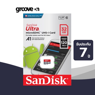 สินค้า Sandisk Ultra MicroSDHC UHS-I 32GB ความเร็วอ่านสูงสุด 120 MB/s U1 A1 (SDSQUA4-032G-GN6MN) เมมโมรี่การ์ด โทรศัพท์ มือถือ