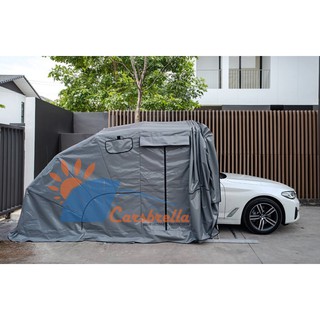 เต็นท์จอดรถพับได้ โรงจอดรถสำเร็จรูป CARSBRELLA  รุ่น RAINBOW SIZE M สำหรับรถยนต์ที่มีขนาดกลาง