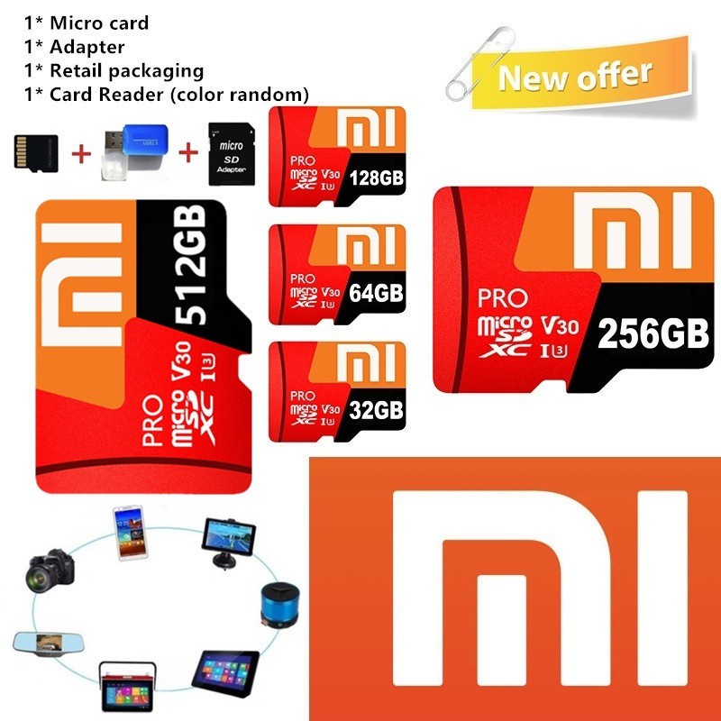 xiaomi-การ์ด-micro-sd-microsdhc-class-10-uhs-1-32gb-64gb-128gb-256gb