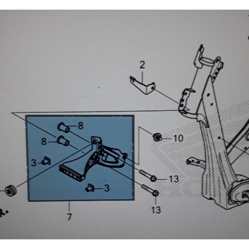 64223-k2f-n00-ขายึดฝาครอบไฟหน้า-honda-scoopy-i-2021-แท้ศูนย์