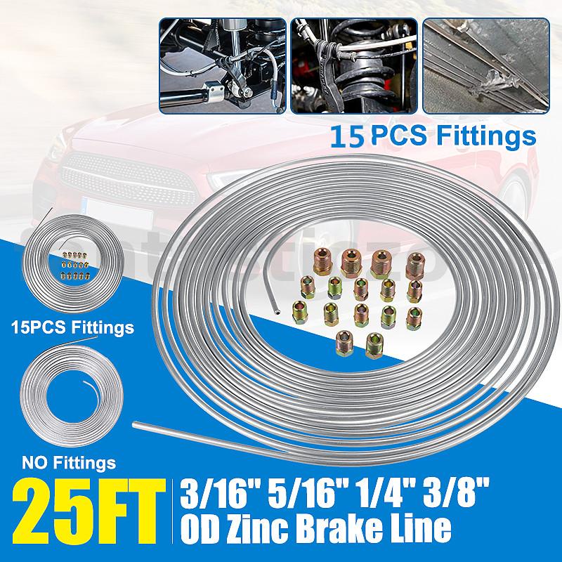 ม้วนสายเบรกเหล็กสังกะสี-3-16-นิ้ว-25-ฟุต-พร้อมข้อต่อ-15-ชิ้น-อุปกรณ์เสริม-สําหรับรถยนต์