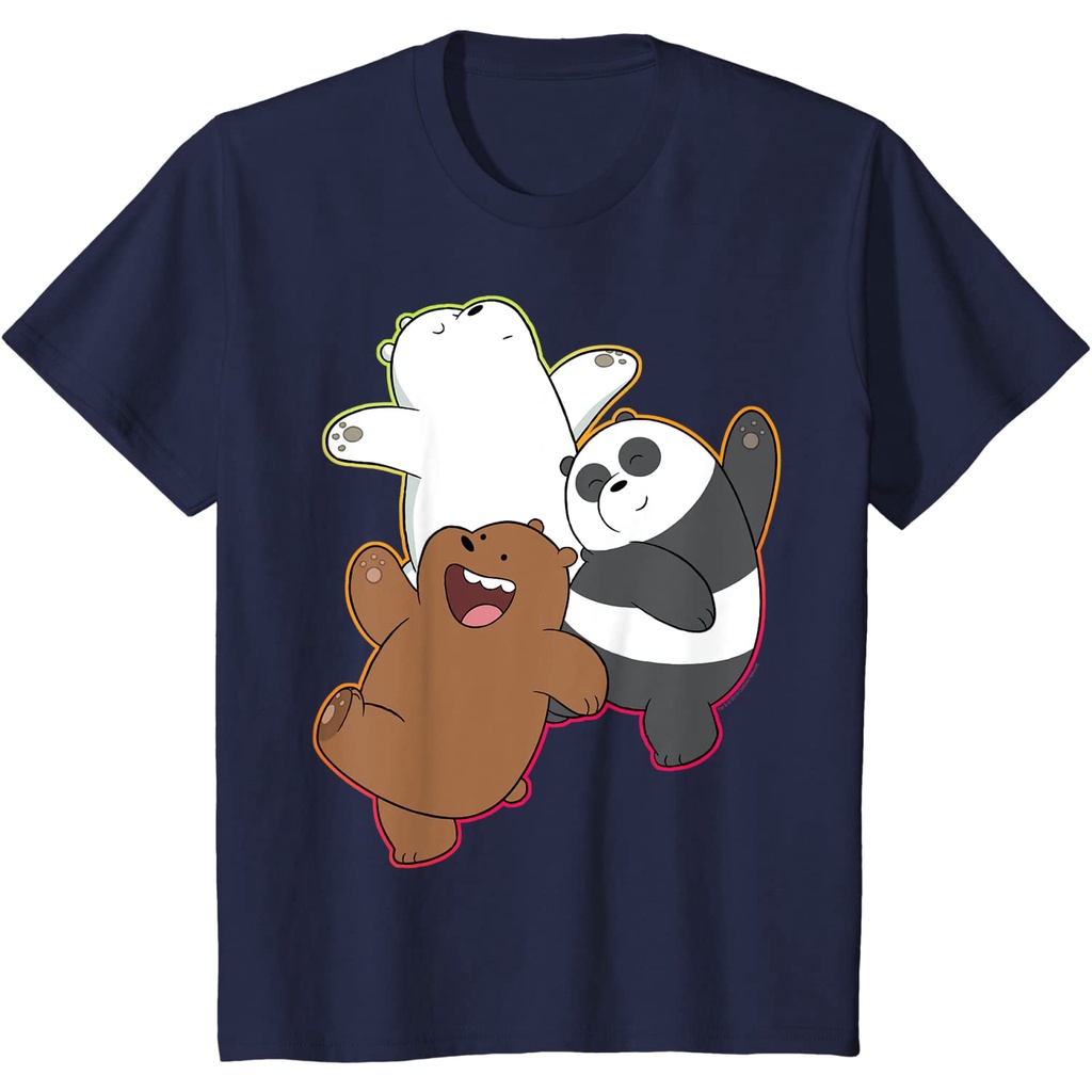 เสื้อยืดผ้าฝ้ายพรีเมี่ยม-เสื้อยืด-พิมพ์ลาย-cn-we-bare-bears