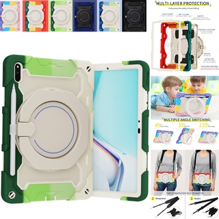 Shockproof Case Lenovo Tab M10 HD 2nd Gen TB-X306 10.1" 2020 TAB K10 M10 FHD Plus 10.3" X606 Tab M8 TB-8505 Tab M8 3rd Gen TB-8506 360 Rotating Bracket 3 Layers Protection Heavy-Duty Full Body Anti-Fall Soft Silicone Tablet Case Cover With Pen Slot