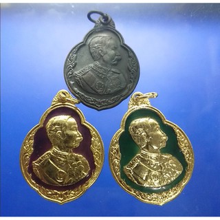 เหรียญพระรูป ร5 หลัง จปร ฟ้าชาย(ร10)ทรงเสด็จเททอง ชุด 3 เหรียญ