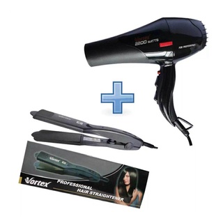 (ได้2อย่าง) ไดร์เป่าผม Vortex Professional Hair Dryer 4800 + (แถมฟรี เครื่องรีด ถนอมเส้นผม เครื่องหนีบผม Vortex รุ่น921B)