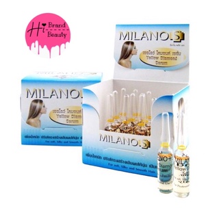 ภาพหน้าปกสินค้า(กล่อง12ขวด) เซรั่มมิลาโน่ Milano plus S yellow diamond serum เซรั่มผมเงา ที่เกี่ยวข้อง