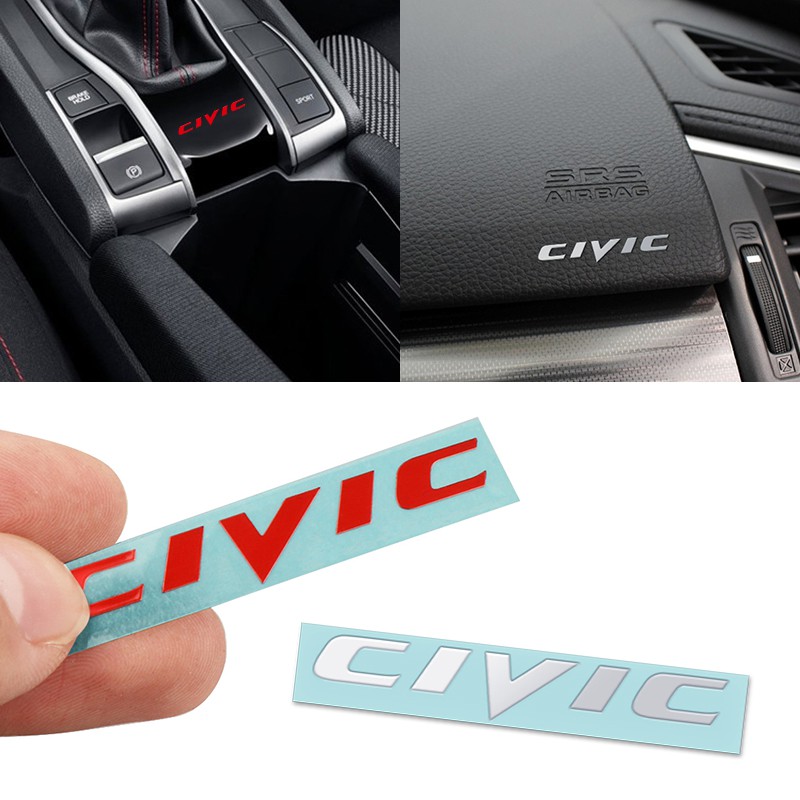 สติกเกอร์-สัญลักษณ์ตรา-civic-สำหรับ-honda-civic-5-ชิ้น-ชุด-รองรับ-cod