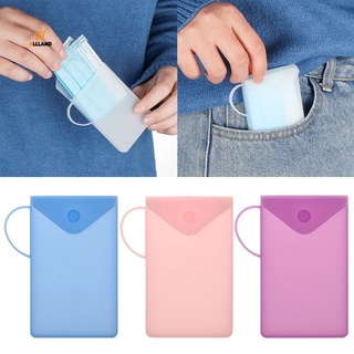 Multi-colour Silicone Facemask Storage Bag/ Portable Temporary Facemask Save Box/ Reusable Face Masks Container Random Color