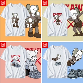 Uniqlo เสื้อยืดแขนสั้น ผ้าฝ้าย ทรงหลวม ลายการ์ตูน Sesame Street kaws สําหรับผู้ชาย 88