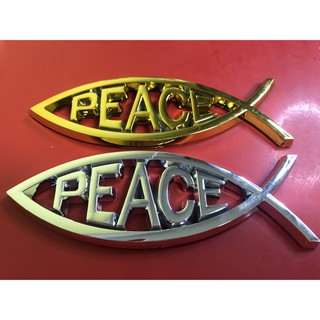 ภาพขนาดย่อของภาพหน้าปกสินค้าปลาติดรถยนต์ ของชำร่วยคริสเตียน giftshop สัญลักษณ์รูปปลา ไม้กางเขน god jesus จากร้าน sujinunsuksamran บน Shopee