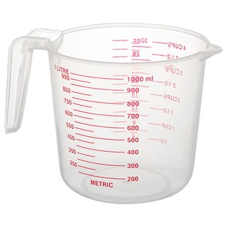 ถ้วยตวง ถ้วยพลาสติก 1000ml / 4 Cup Tasse 32oz MEASURING CUP 1000MLแก้วตวง แก้วพลาสติกแบบมีขีดสเกลT0025