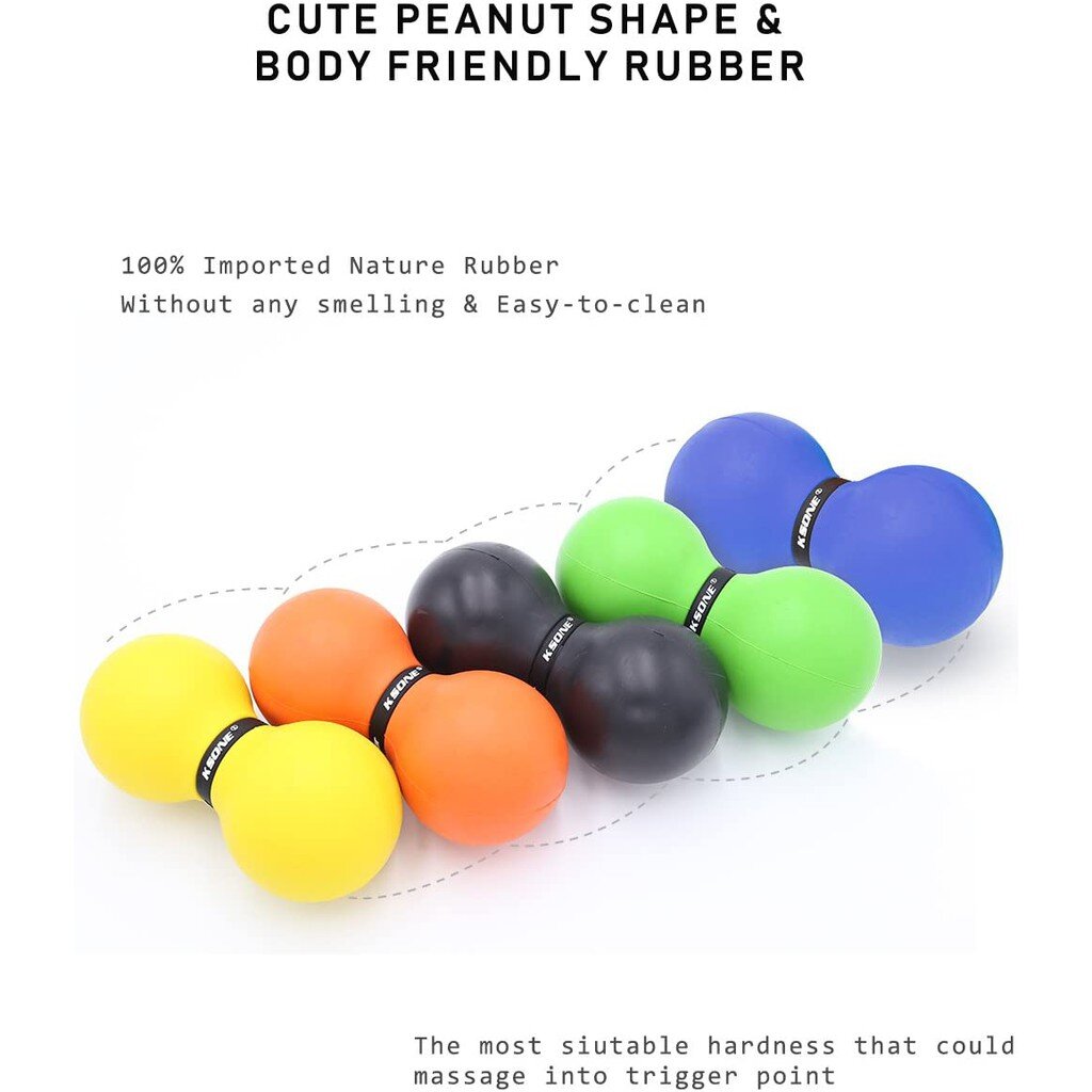 ภาพสินค้าลูกบอลนวด คลายกล้ามเนื้อ ทรงถั่ว นวดคลายจุด Peanut Rubber Massage Ball, Lacrosse Ball for Trigger Point Therapy จากร้าน abloomstore บน Shopee ภาพที่ 5