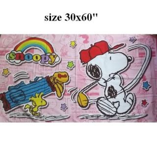 ลิขสิทธิ์แท้ ผ้าขนหนู สนู๊ปปี้ (SNoopy) เนื้อนิ่ม ผืนใหญ่พิเศษ ขนาด 30x60 นิ้ว ราคาป้าย 750บ