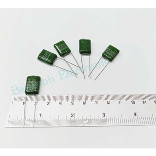 CAPACITOR 0.22UF 100V 224K 224PF 220NF ไมล่าญี่ปุ่นสีเขียว ยี่ห้อTK ขาห่าง10mm  #Capacitor #คาปาซิเตอร์ #ตัวเก็บประจุ