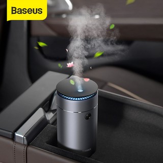 Baseus เครื่องทําความชื้นในรถยนต์ เครื่องกระจายน้ํามันหอมระเหย อโรมา พร้อมไฟ LED สําหรับรถยนต์ บ้าน สํานักงาน เครื่องพ่นหมอกควัน ที่ถอดออกได้