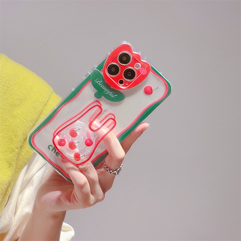 พร้อมส่งในไทย-เคสโทรศัพท์-เคส-เคสมือถือ-เคส-tpu-เคสนิ่ม-ไอริงถุงเชอรรี่-เคส-tpu-r1773