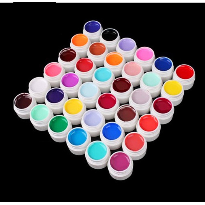 ภาพสินค้าB032 พร้อมส่ง ชุดสีเจล Ezflow 36 สี กระปุกละ 8 ml. สีพื้น-กากเพชร จากร้าน girlythings24 บน Shopee ภาพที่ 4