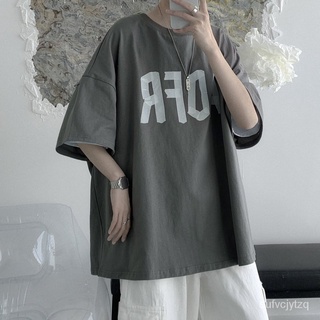 @อเบอร์ดีนคนวรรณกรรม แขนสั้นTเสื้อหลวมสบายๆฮาราจูกุฤดูร้อนแขนห้าจุดinsเสื้อยืดคู่เทรนด์