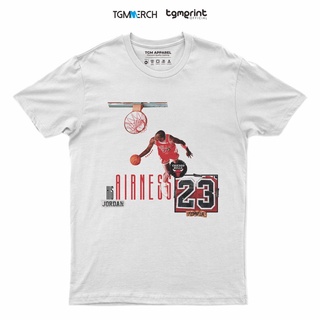 เสื้อยืด พิมพ์ลาย Michael Jordan His Airness สีแดง และสีขาว