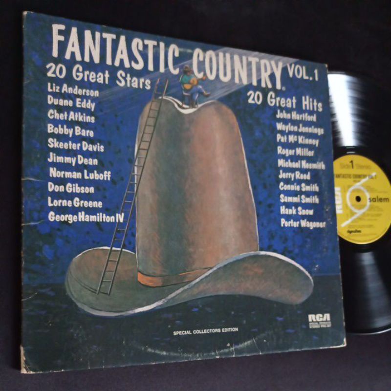 แผ่นเสียง 12 นิ้ว รวมเพลงคันทรี่ 20 เพลงฮิต ดาวรุ่ง ชุด Fantastic