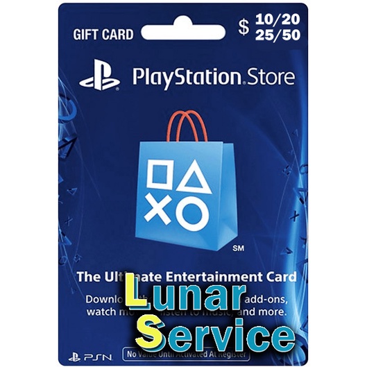 ภาพหน้าปกสินค้าPSN US 10 / 20 / 25 / 50  สำหรับ PSN US Account (รบกวน สินค้า) จากร้าน lunarservices บน Shopee