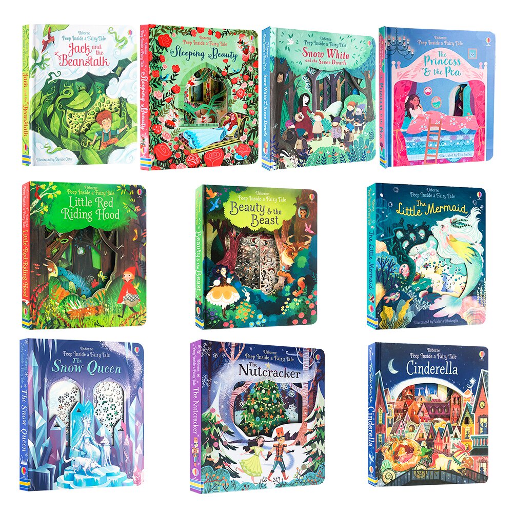 10 Books/set Usborne 3D Flap Books Peep Inside Classic Fairy Tale ...