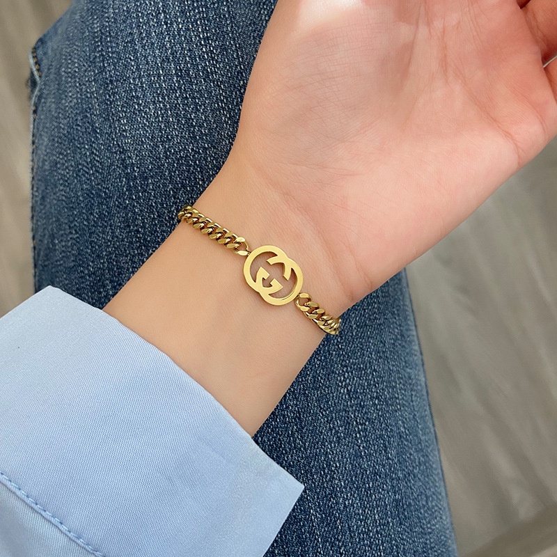 สร้อยข้อมือ-โลหะไทเทเนียม-ทอง-18k-เครื่องประดับแฟชั่นใหม่-พร้อมส่ง