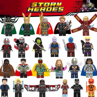 ภาพหน้าปกสินค้าMarvel Super Heroes Minifigures Thor Loki Iron Man Thanos Falcon Ant-Man Avengers Building Blocks Toys for Children ที่เกี่ยวข้อง