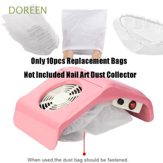 DOREEN Professional For Nail Art Dust Suction Collector Replaceable Replacement Bags Nail Dust Collector Bags White Elastic Non-woven Manicure Vacuum Cleaner Washable Nail Art Tool/Multicolor