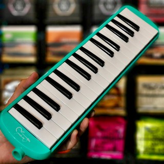 พร้อมส่ง 🚚 OverSpeed เมโลเดียนพร้อมกล่องพลาสติก สีเขียว Melodion 32 คีย์ เมโลเดี้ยน Melodian Melodeon