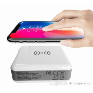 3-in-1 Qi Wireless Charging Pad + 6700mAh Power Bank + Wall Charger