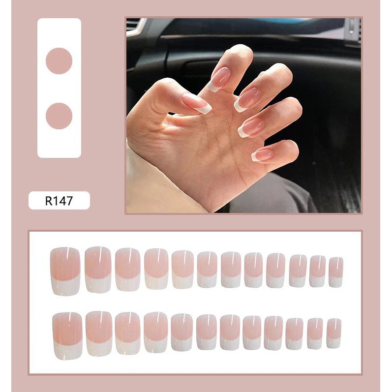 r-series-เล็บปลอม-ลายม้าลาย-เสือดาว-สีขาว-สําหรับตกแต่งเล็บ-diy-24-ชิ้น-ต่อกล่อง