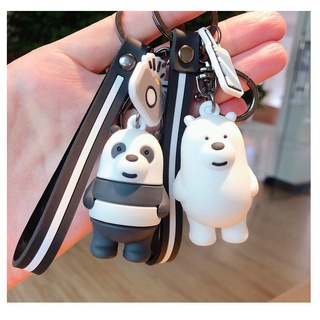 3d ใหม่ น่ารัก We Bear Panda พวงกุญแจ สําหรับผู้หญิง ผู้ชาย พวงกุญแจ เครื่องประดับ การ์ตูนแมว พวงกุญแจรถ กระเป๋า จี้