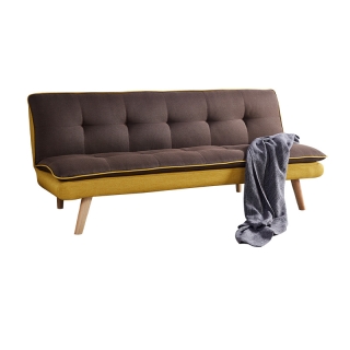 โปรโมชั่น : คืน15% MAY15CCB HomeHuk โซฟาปรับนอน 3 ที่นั่ง รุ่น Picasso เบาะผ้า 2 ชั้น ปรับเอน 180 องศา 180x48x77 cm โซฟาเบด โซฟามินิมอล โซฟา sofabed โซฟาเล็ก โซฟานอน ที่นอนโซฟา โซฟา3ที่นั่ง โซฟาผ้า Extra Cushion Sofabed 3S with Wooden Leg