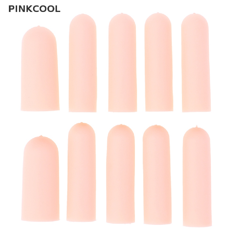 pinkcool-10-ชิ้น-ซิลิโคน-เจลนิ้วมือ-ป้องกันนิ้วมือ-รั้ง-รองรับ-ถุงมือ