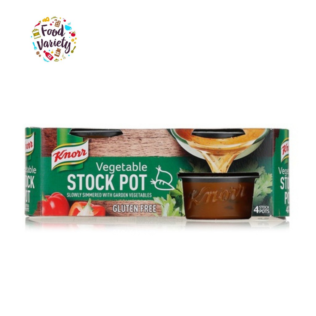 Knorr Vegetable Stock Pot 4 Pots 112g คนอร์ สต๊อกรสผัก 4 ถ้วย 112กรัม
