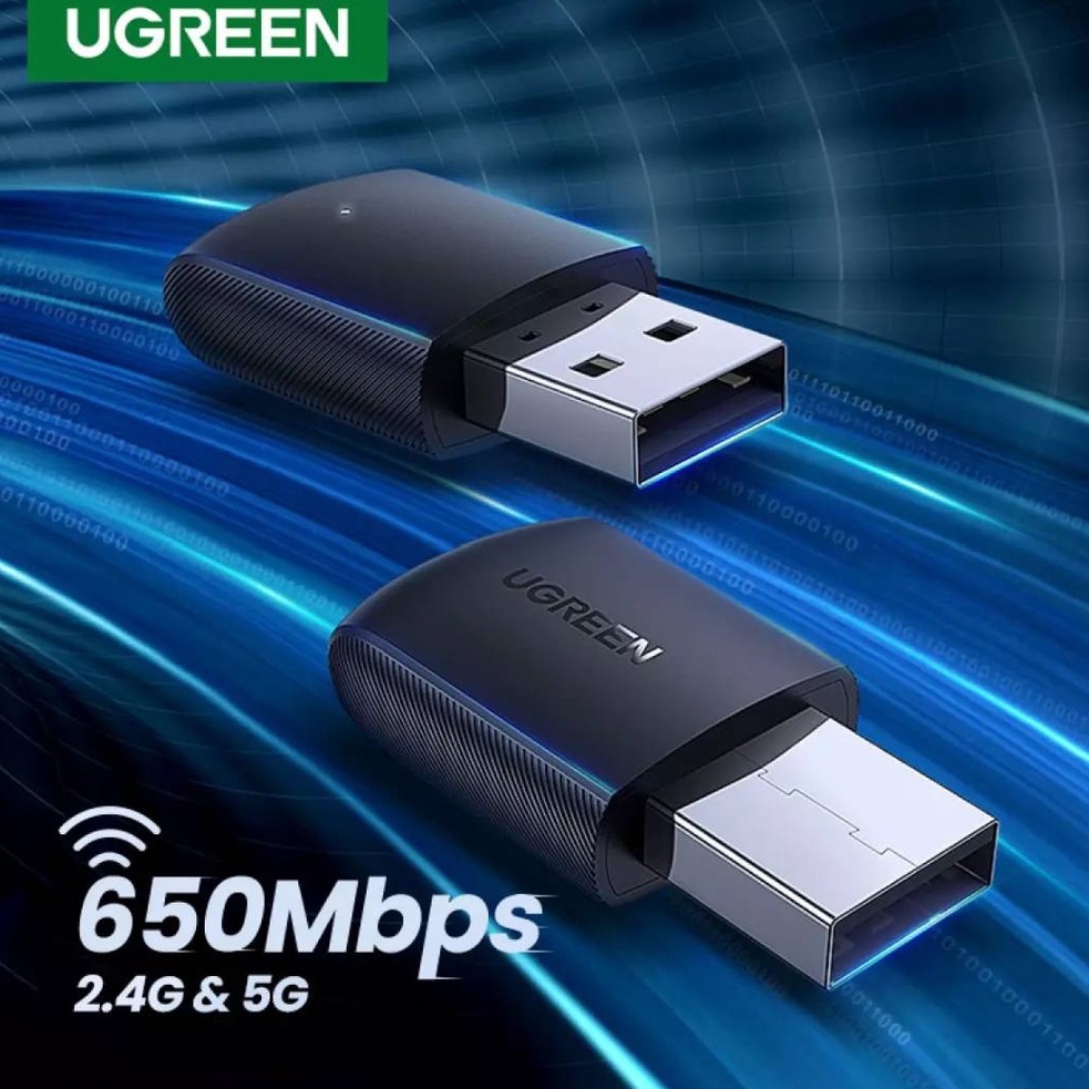 ugreen-รุ่น-20204-50340-อะแดปเตอร์-wifi-ตัวรับสัญญาณ-wifi-650mbps-1300mbps-usb-wifi-2-4g-5g-network-คอมพิวเตอร์